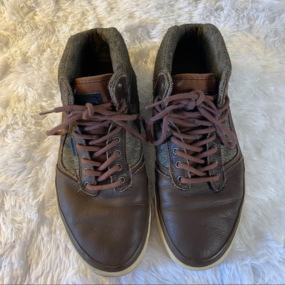✨vans bedford chestnut turtledove brown high top sneakers✨